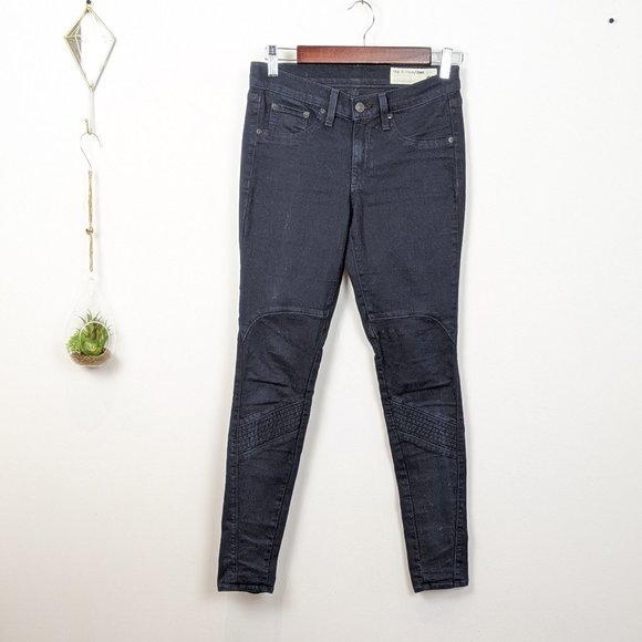 Rag and Bone Ridley moto jean dark wash